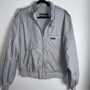 Members Only Light Gray Windbreaker Jacket